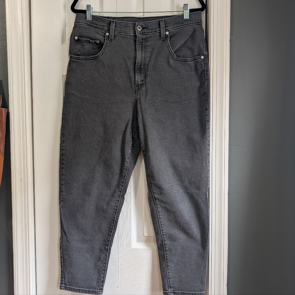 Levi's Silvertab high rise tapered Mom Jeans grey 32